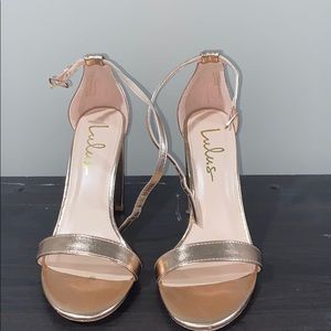 Rose gold Lulu’s heels